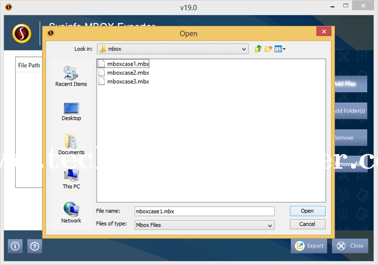 SysInfos MBOX Exporter Screenshots